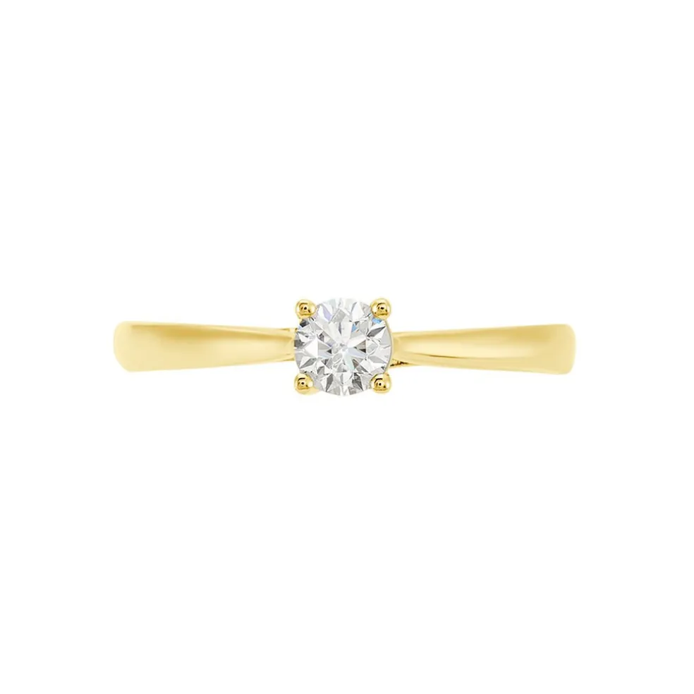Bague Solitaire Victoria Or Jaune Diamant