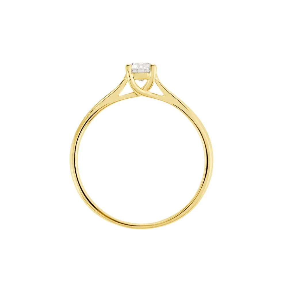 Bague Solitaire Victoria Or Jaune Diamant