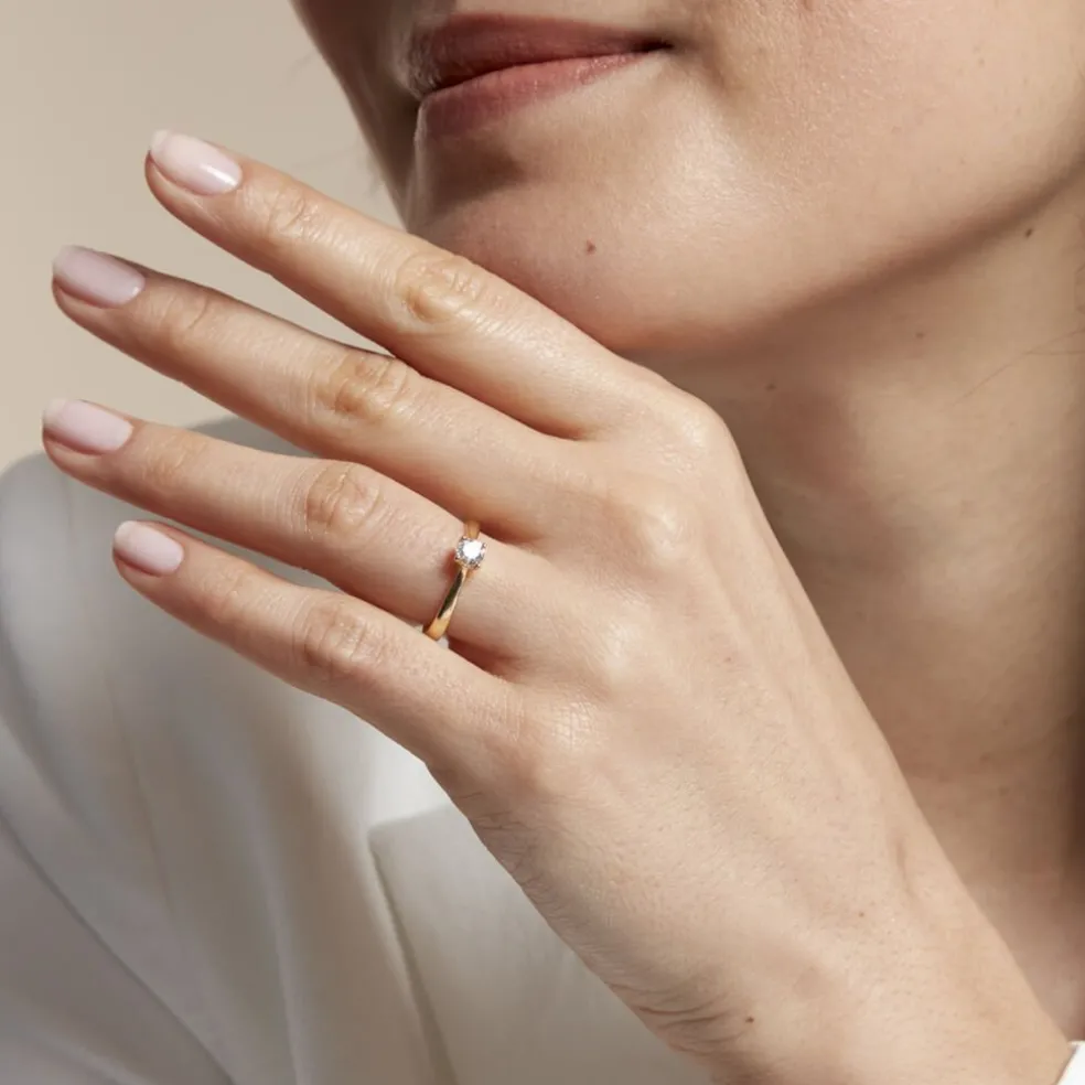 Bague Solitaire Victoria Or Jaune Diamant