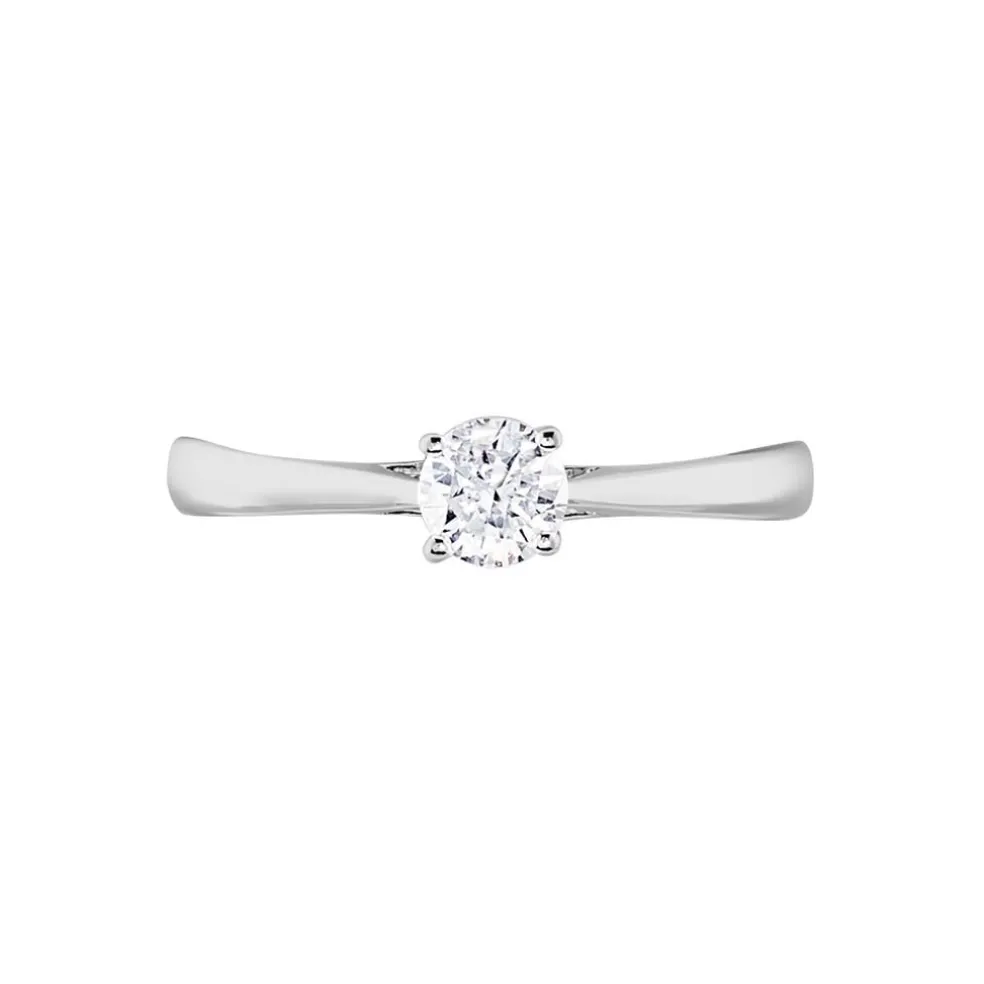Bague Solitaire Victoria Platine Blanc Diamant