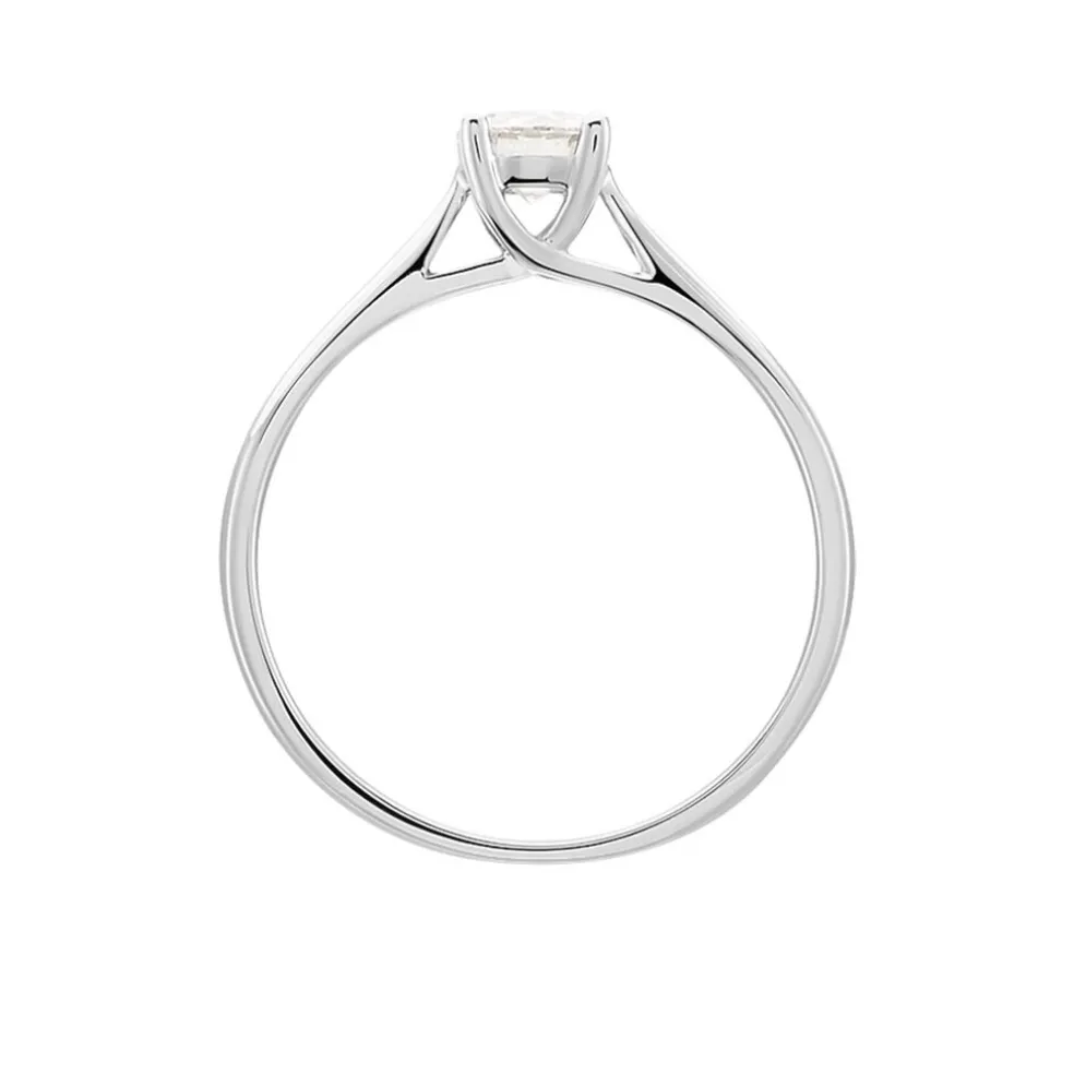 Bague Solitaire Victoria Or Blanc Diamant