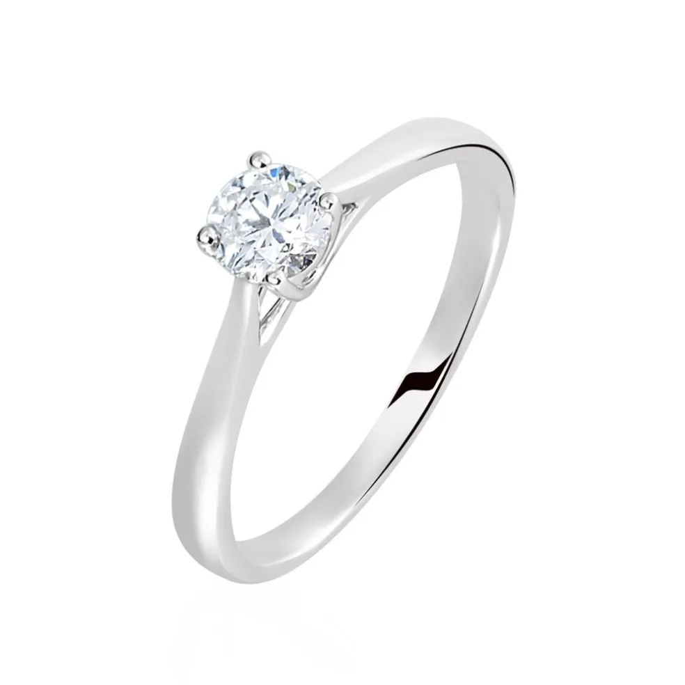 Bague Solitaire Victoria Platine Blanc Diamant