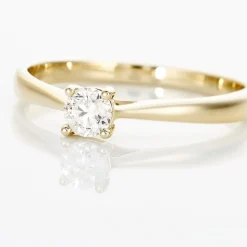 Bague Solitaire Victoria Or Jaune Diamant