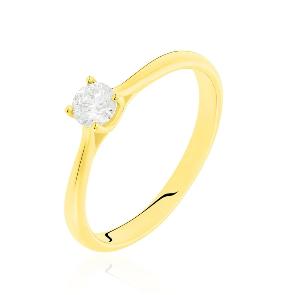 Bague Solitaire Victoria Or Jaune Diamant