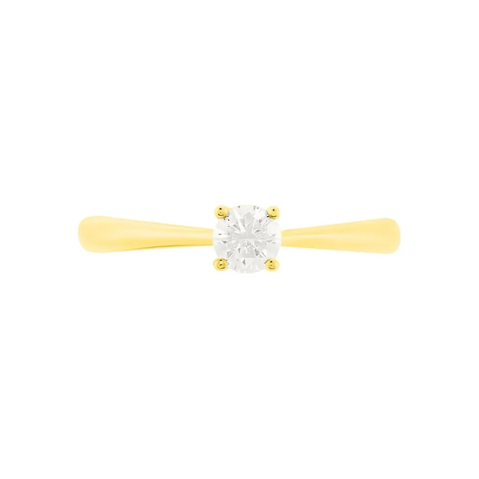 Bague Solitaire Victoria Or Jaune Diamant