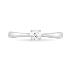 Bague Solitaire Victoria Or Blanc Diamant
