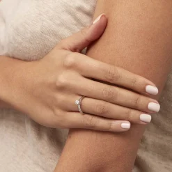 Bague Solitaire Victoria Or Blanc Diamant