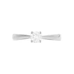 Bague Solitaire Victoria Or Blanc Diamant