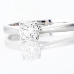 Bague Solitaire Victoria Or Blanc Diamant