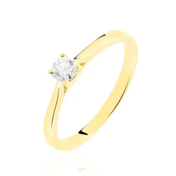 Bague Solitaire Victoria Or Jaune Diamant