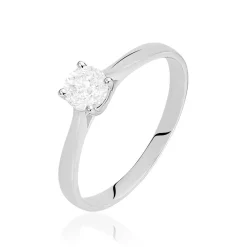 Bague Solitaire Victoria Or Blanc Diamant