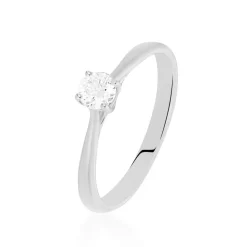 Bague Solitaire Victoria Or Blanc Diamant