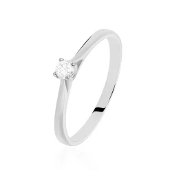 Bague Solitaire Victoria Or Blanc Diamant
