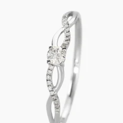 Bague Solitaire Vilma Or Blanc Diamant
