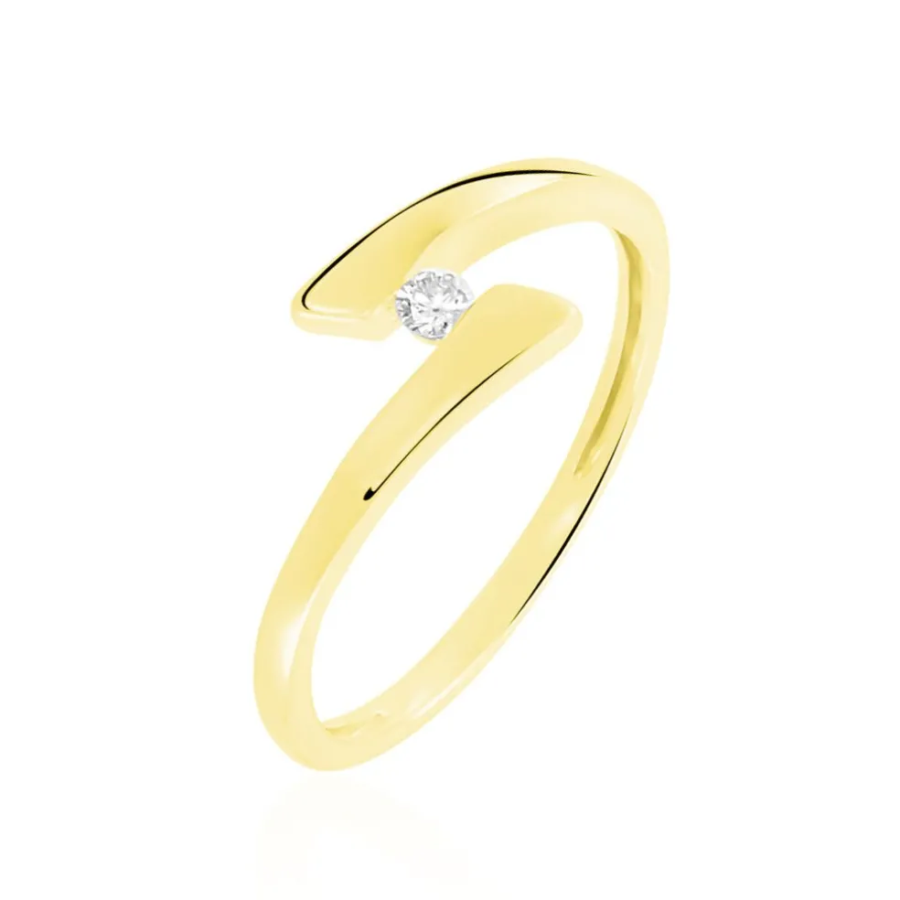Bague Solitaire Vinca Or Jaune Diamant