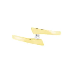 Bague Solitaire Vinca Or Jaune Diamant