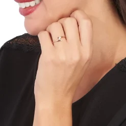 Bague Solitaire Vinca Or Blanc Diamant