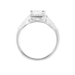 Bague Solitaire Wilona Argent Blanc Oxyde De Zirconium