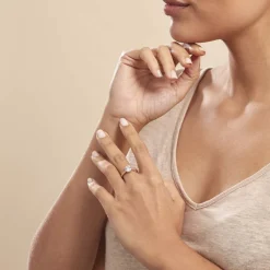 Bague Solitaire Zoura Plaqué Or Jaune Oxyde De Zirconium