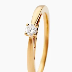 Bague Soltaire Iris Or Jaune Diamant
