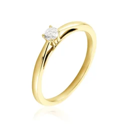 Bague Soltaire Iris Or Jaune Diamant
