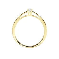 Bague Soltaire Iris Or Jaune Diamant