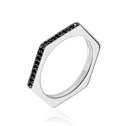Bague Souhyla Argent Blanc Oxyde De Zirconium