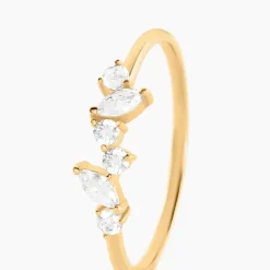 Bague Sparkle Or Jaune Oxyde De Zirconium