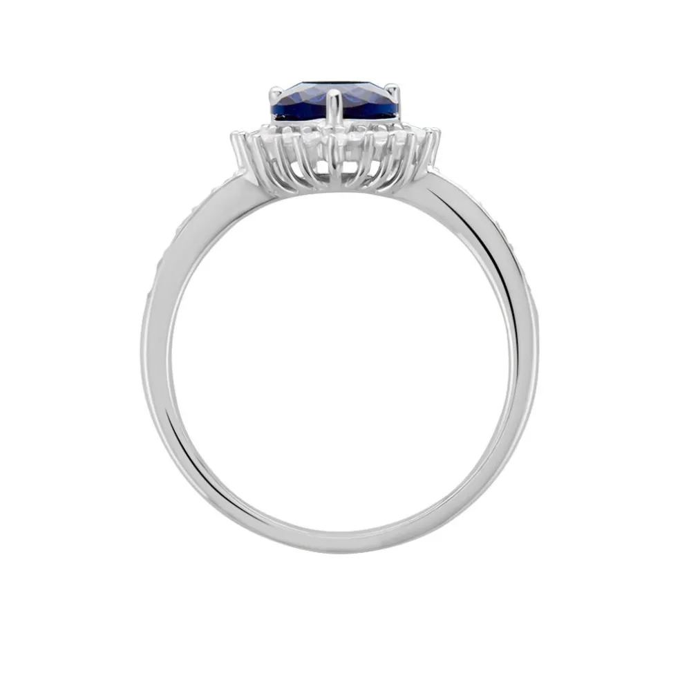 Bague Sphinx Argent Blanc Pierre Et Oxyde De Zirconium