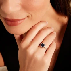 Bague Sphinx Argent Blanc Pierre Et Oxyde De Zirconium