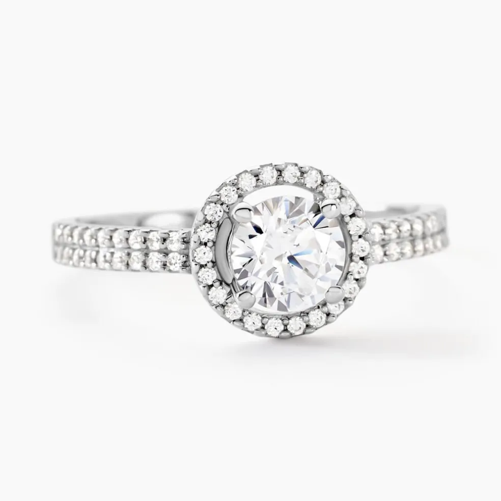 Bague Stelila Or Blanc Oxyde De Zirconium