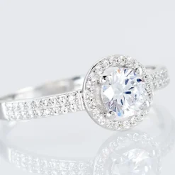 Bague Stelila Or Blanc Oxyde De Zirconium