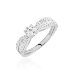 Bague Stockholm Ld Platine Blanc Diamant Synthétique
