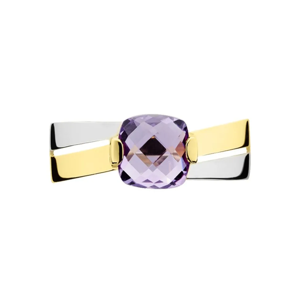 Bague Suzana Or Bicolore Amethyste