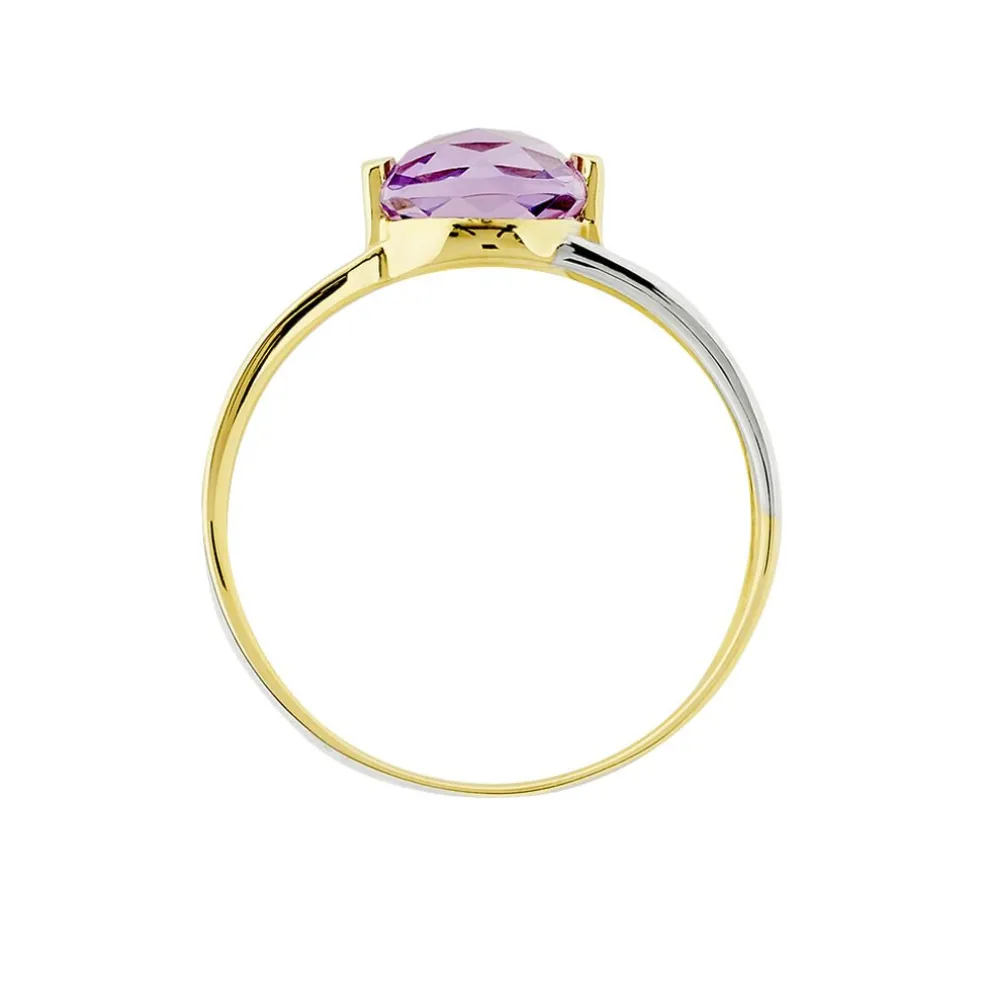 Bague Suzana Or Bicolore Amethyste