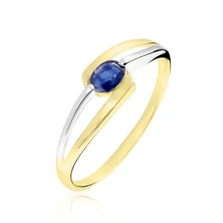 Bague Sylvene Or Bicolore Saphir