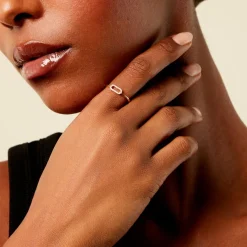 Bague Taha Argent Blanc Spinelle