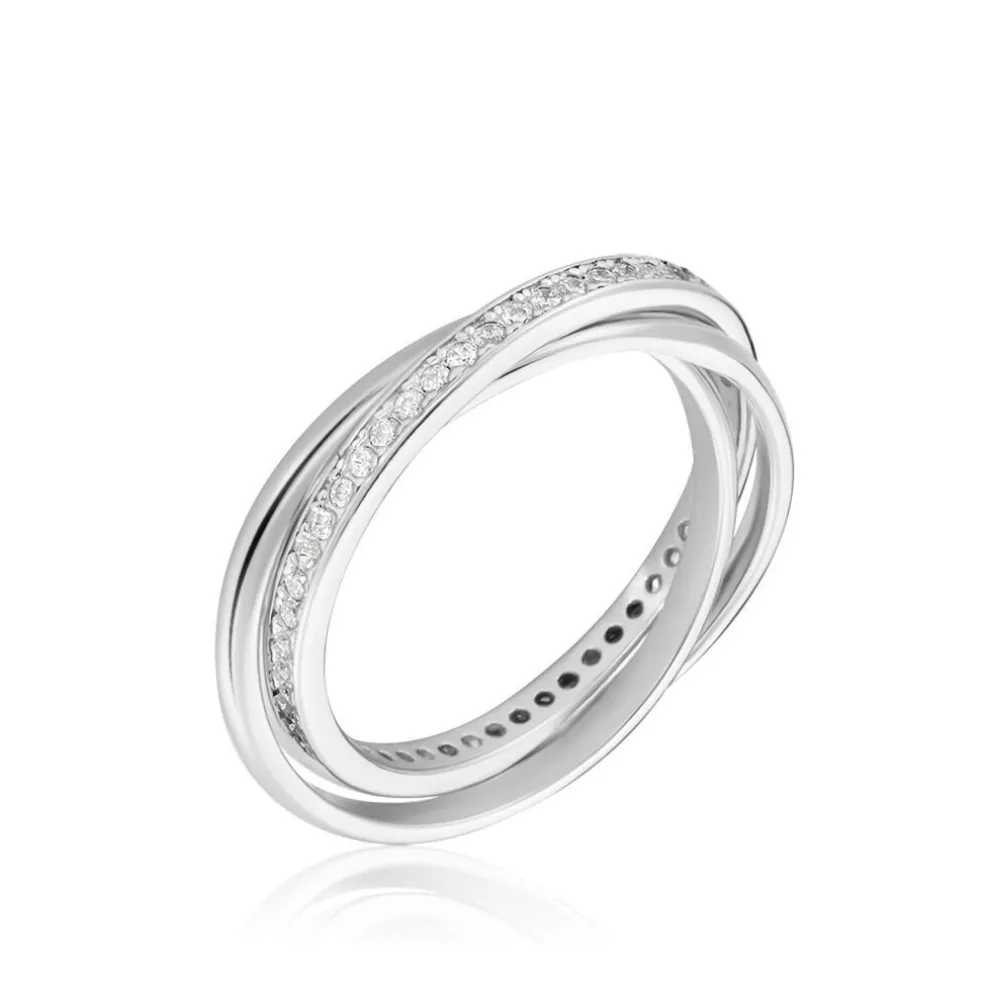 Bague Tahti Argent Blanc Oxyde De Zirconium