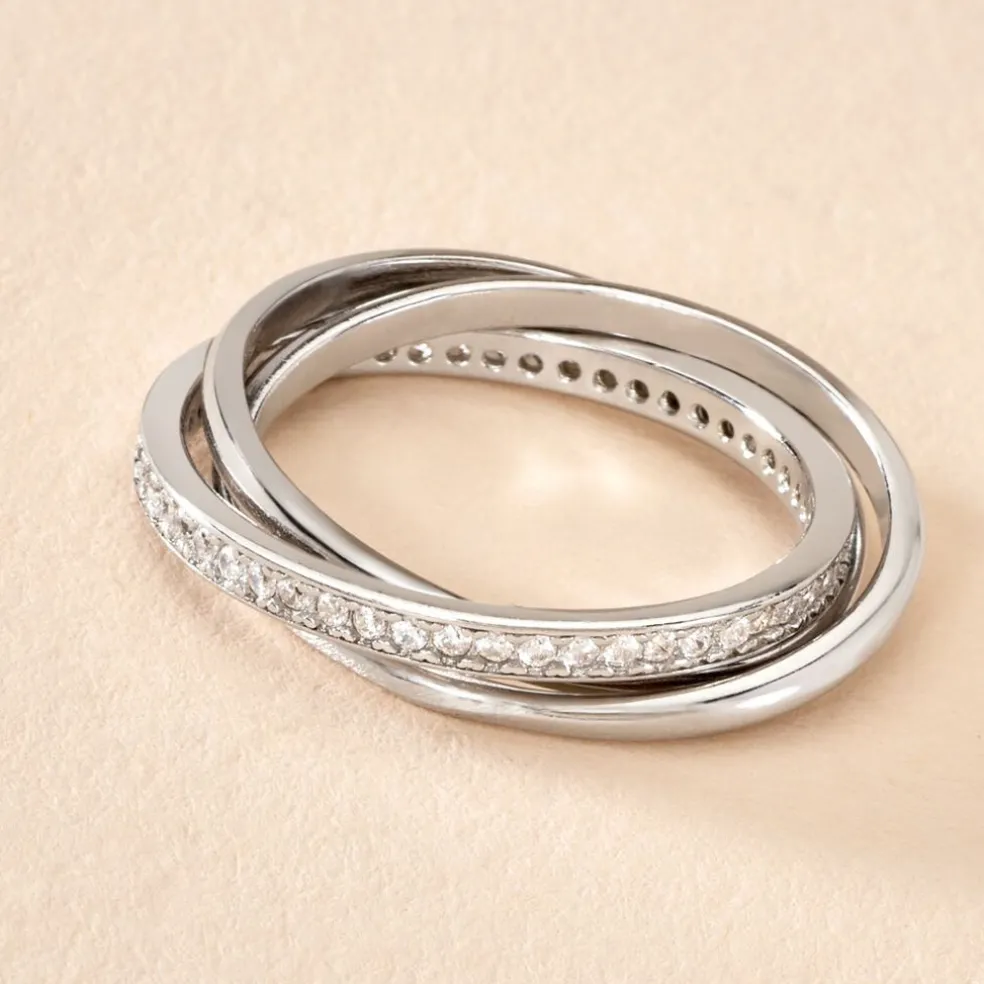 Bague Tahti Argent Blanc Oxyde De Zirconium