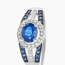 Bague Taliya Or Blanc Saphir Diamant