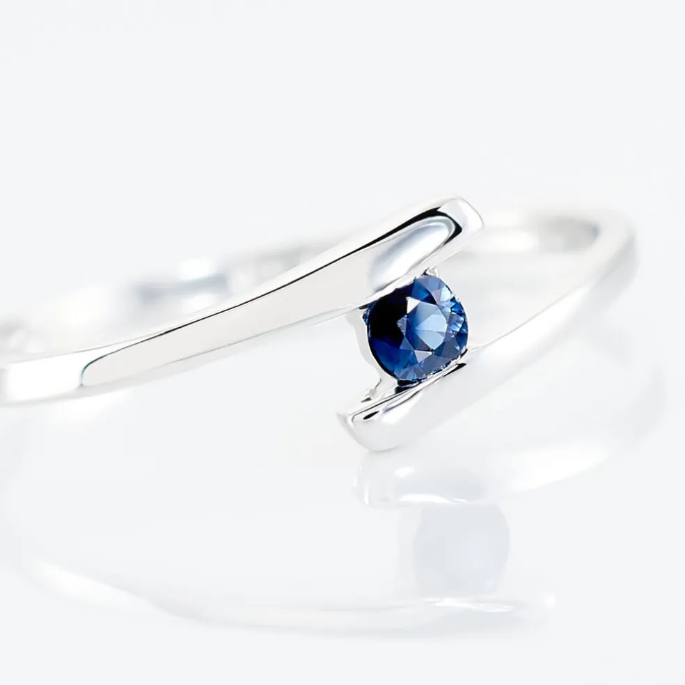 Bague Tamyra Or Blanc Saphir