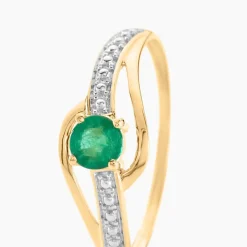 Bague Tanissia Or Jaune Emeraude