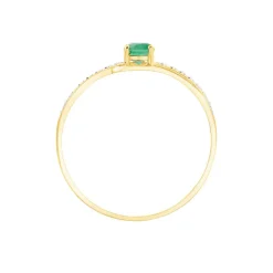 Bague Tanissia Or Jaune Emeraude