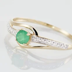 Bague Tanissia Or Jaune Emeraude