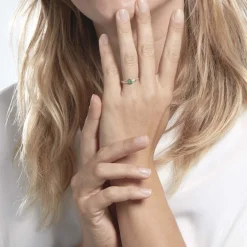 Bague Tanissia Or Jaune Emeraude