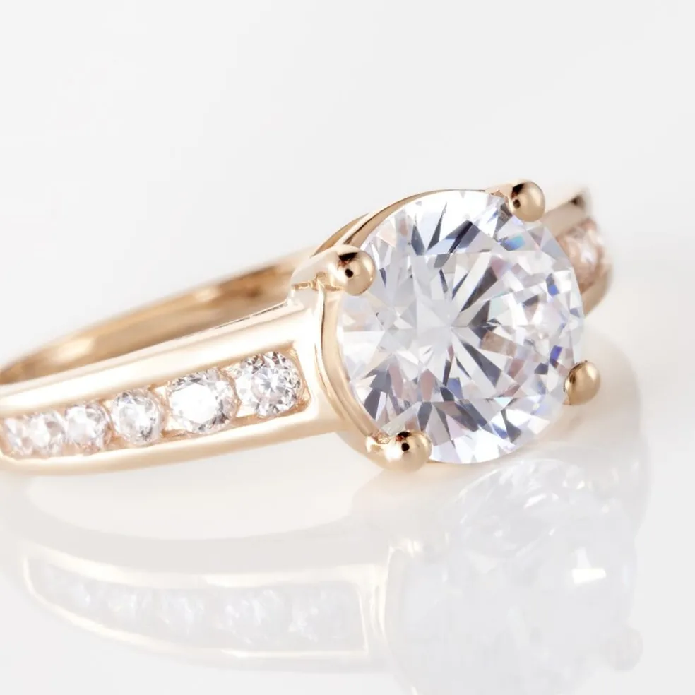 Bague Tatjana Or Rose Oxyde De Zirconium