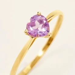 Bague Tender Love Or Jaune Améthyste