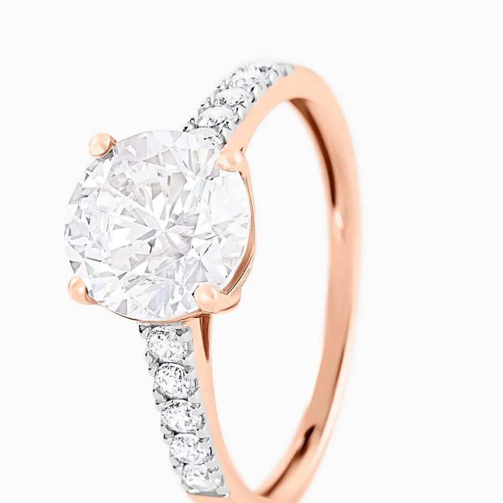 Bague Terese Or Rose Oxyde De Zirconium