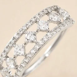 Bague The Crown Or Blanc Oxyde De Zirconium