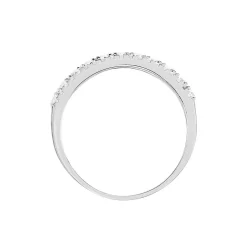 Bague The Crown Or Blanc Oxyde De Zirconium